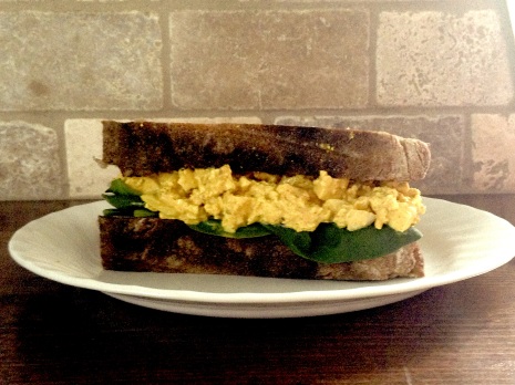 eggless salad sandwich -- a vegan's take on the classic summer bite.